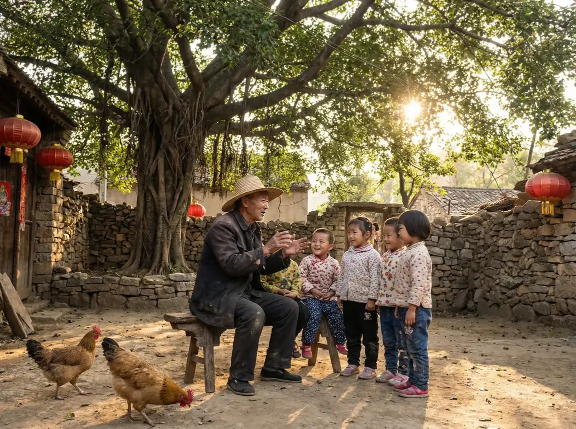 老人在大榕树下给孩子们讲故事 - 最近的2019中文字幕国语版 小说 乡村记忆